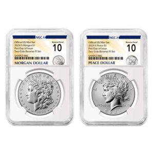 Presale - 2024-S Reverse Proof $1 Morgan and Peace Silver Dollar 2pc Set NGCX PF10 FDI Morgan & Peace X Label