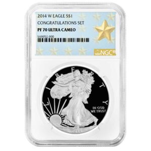 2014-W Proof $1 American Silver Eagle Congratulations Set NGC PF70UC West Point Star Label