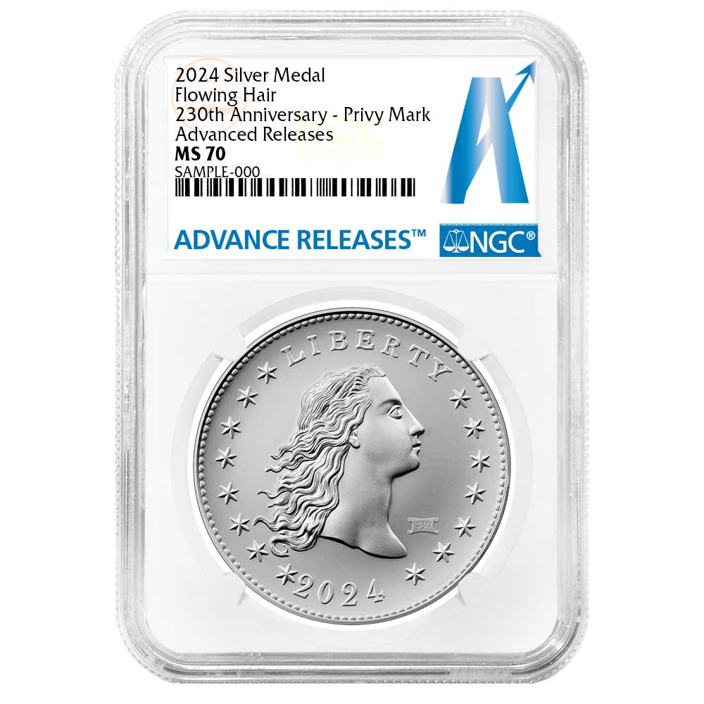 2024 230th Anniversary Flowing Hair Silver Medal NGC MS70