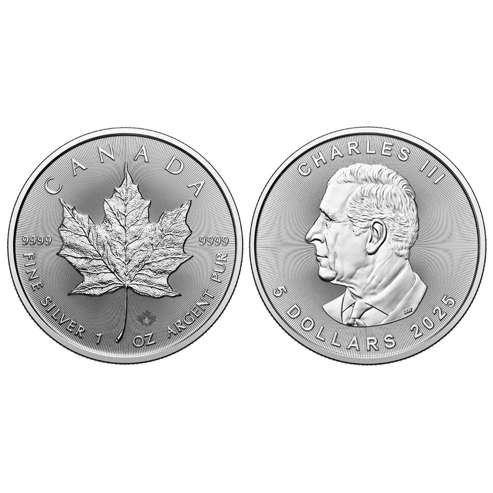 2025 $5 Silver Canadian Maple Leaf 1 oz BU - Pinehurst Coins