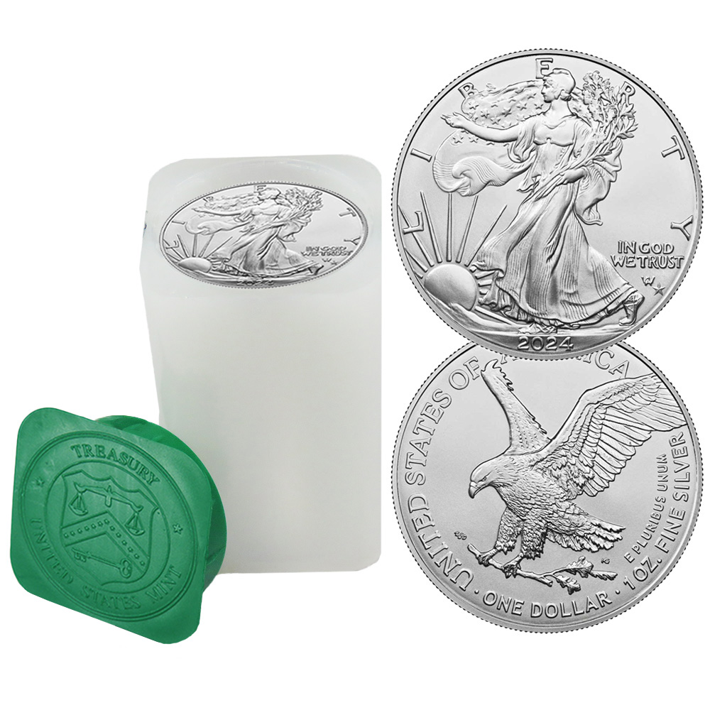 Presale Open Roll of 20 2024 (P) 1 American Silver Eagle Star Privy 1 oz BU Pinehurst Coins