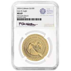 2024 U.K. 100 Pound British Lion & Eagle Gold Britannia 1 oz