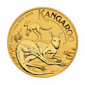 2025 $15 Australia Gold Kangaroo 1/10 oz .9999 Fine BU