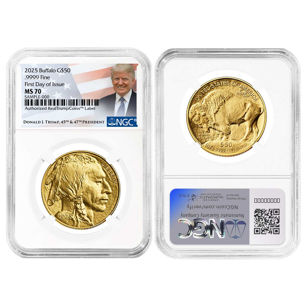 2025 $50 American Gold Buffalo FDI Trump Label - Pinehurst Coins