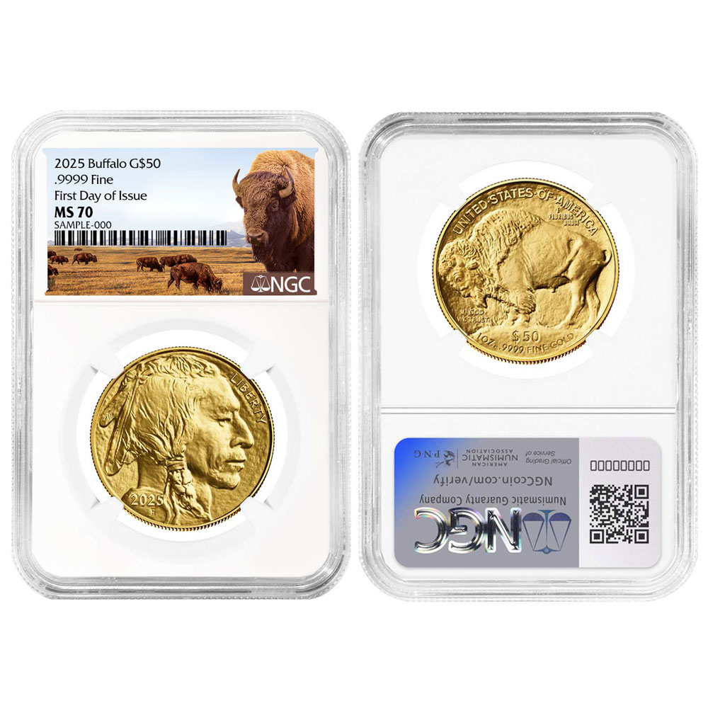 2025 $50 American Gold Buffalo FDI Buffalo Label - Pinehurst Coins