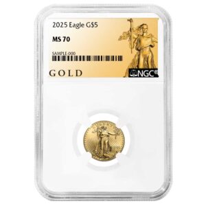 2025 $5 American Gold Eagle 1/10 oz NGC MS70 ALS Label