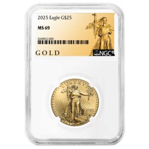 2025 $25 American Gold Eagle 1/2 oz NGC MS69 ALS Label