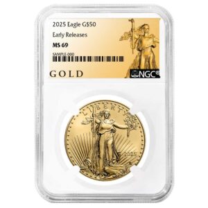2025 $50 American Gold Eagle 1 oz NGC MS69 ER ALS Label