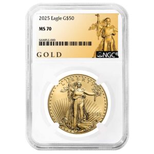 2025 $50 American Gold Eagle 1 oz NGC MS70 ALS Label