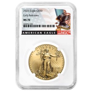 Presale - 2025 $50 American Gold Eagle 1 oz NGC MS70 ER Black Label
