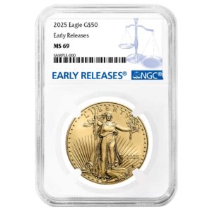 Presale - 2025 $50 American Gold Eagle 1 oz NGC MS69 ER Blue Label
