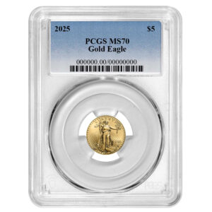 2025 $5 American Gold Eagle 1/10 oz PCGS MS70 Blue Label