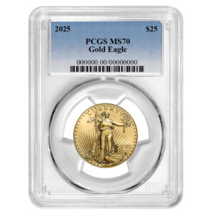 2025 $25 American Gold Eagle 1/2 oz PCGS MS70 Blue Label