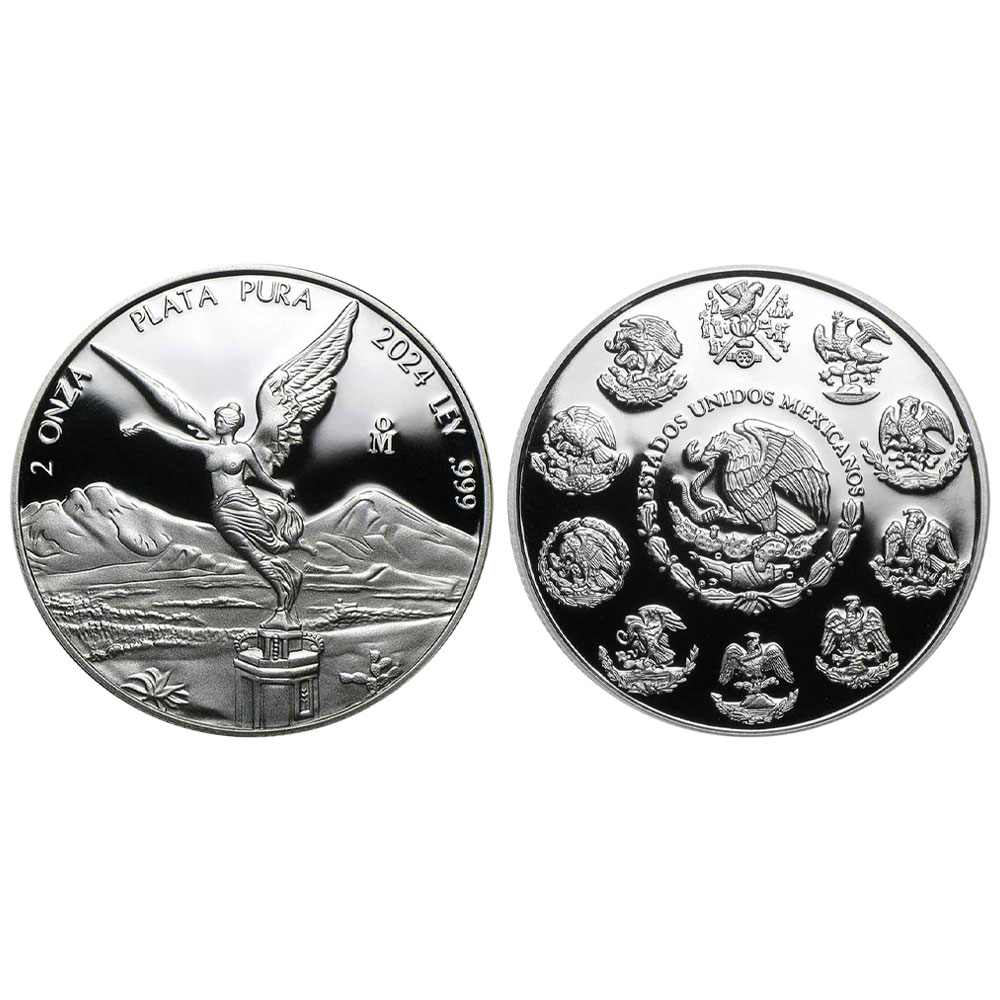 2024 2 oz Mexican Silver Libertad BU - Pinehurst Coins