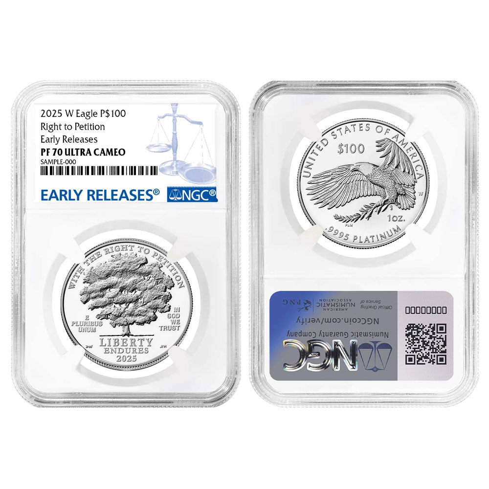 2025-W Proof $100 American Platinum Eagle Right to Petition NGC
