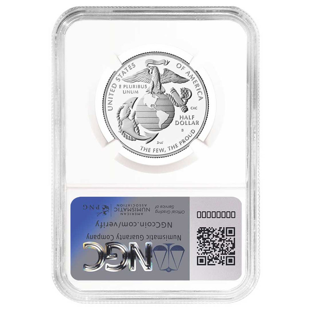 2025-S Proof Clad 50c U.S. Marine Corps 250th Anniversary