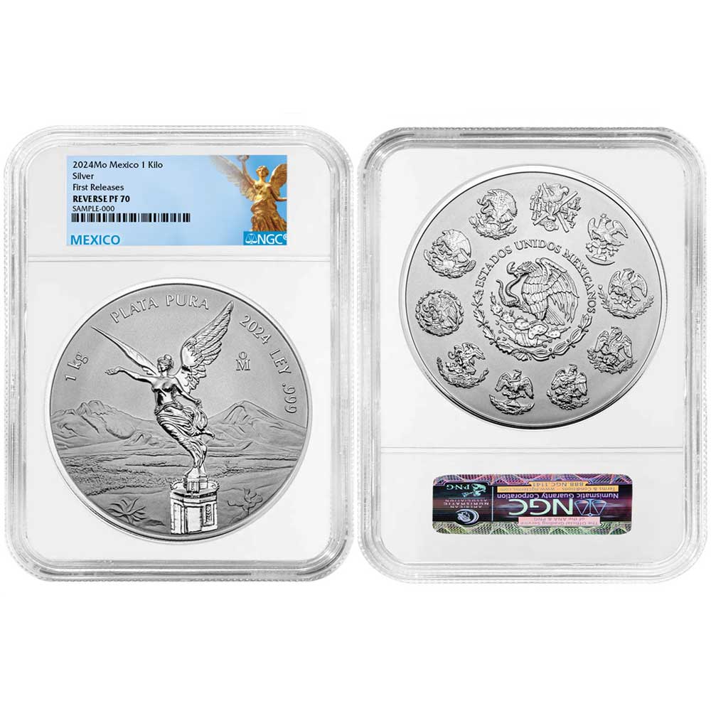コレクション 2024 Mexico Libertad Silver Coin - PF70 2024 Reverse Proof Silver Mexican Libertad 1 Kilo NGC PF70 FR