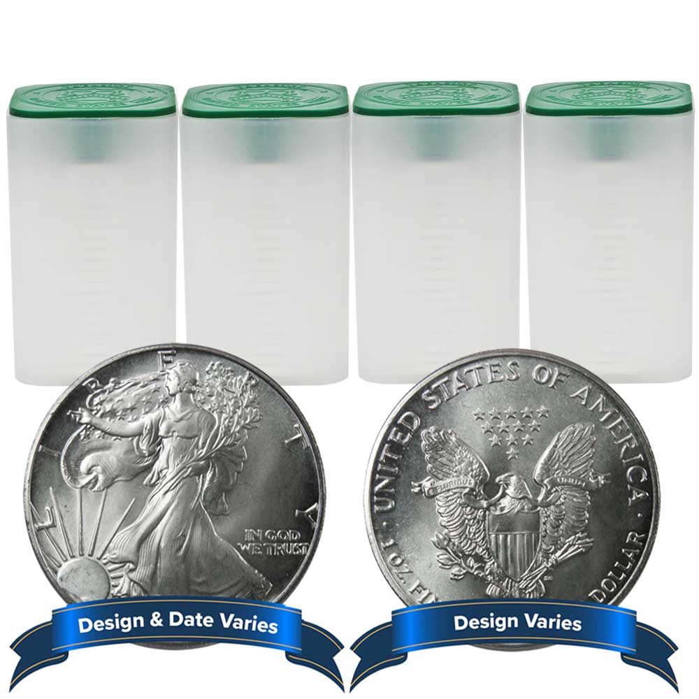 Lot of 80 - $1 American Silver Eagle 1 oz Random Year Impaired