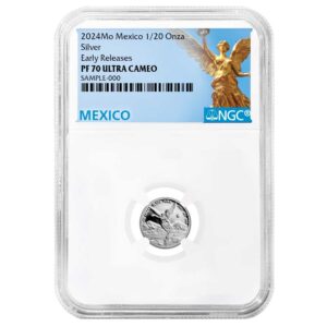 2024 Proof Silver Mexican Libertad Onza 1/20 oz NGC PF70UC ER Mexico Label