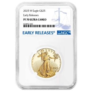 2025-W Proof $25 American Gold Eagle 1/2 oz NGC PF70UC ER Blue Label