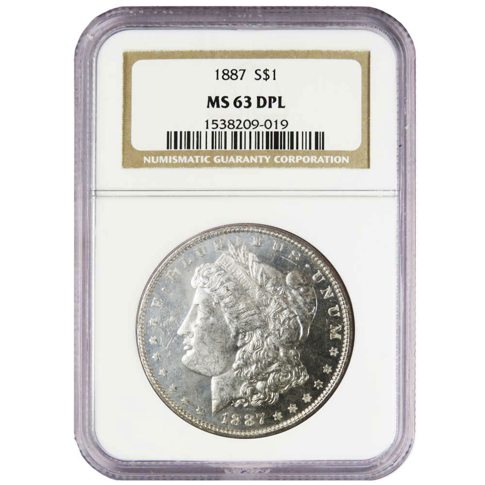 エムズページ 1887 $1 DPL Morgan Silver Dollar NGC MS63 Brown Label - Pinehurst