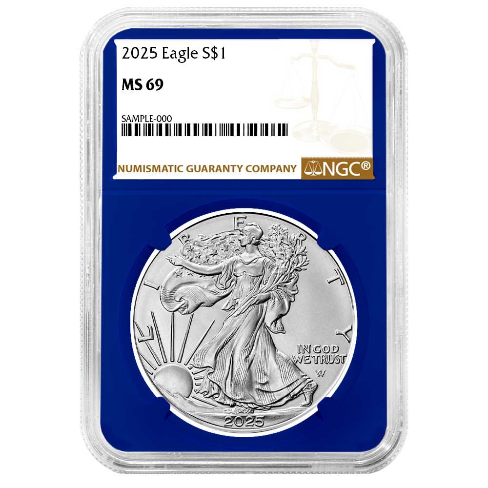 2025 $1 American Silver Eagle Brown Label - Pinehurst Coins