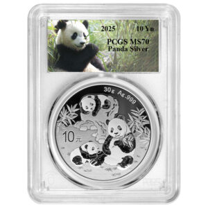 2025 10 Yuan Silver China Panda NGC MS70 FR Panda Label