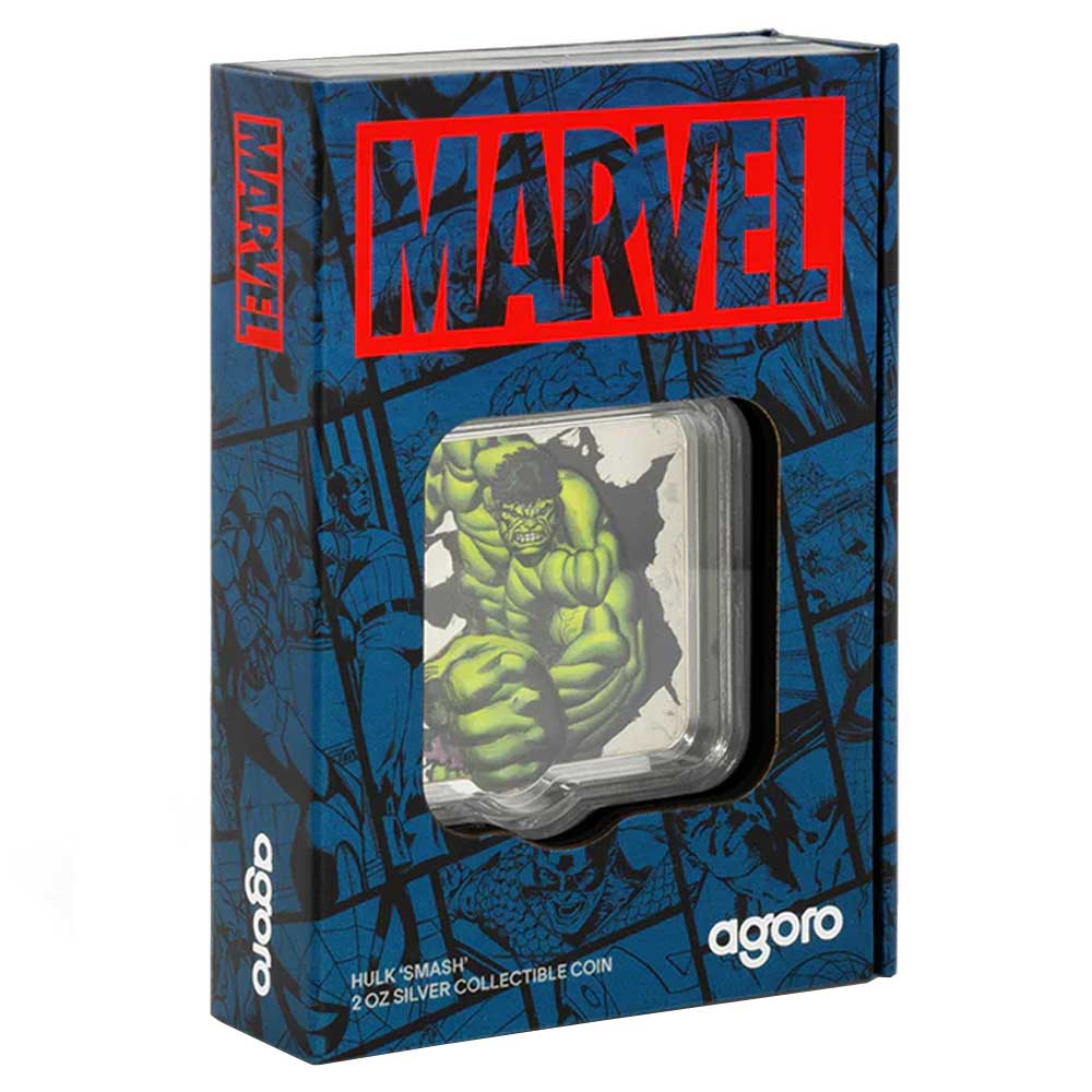 2025 Marvel Smash Series Hulk Smash 2 oz Silver Coin By Agoro