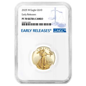 2025-W Proof $10 American Gold Eagle 1/4 oz NGC PF70UC ER Blue Label
