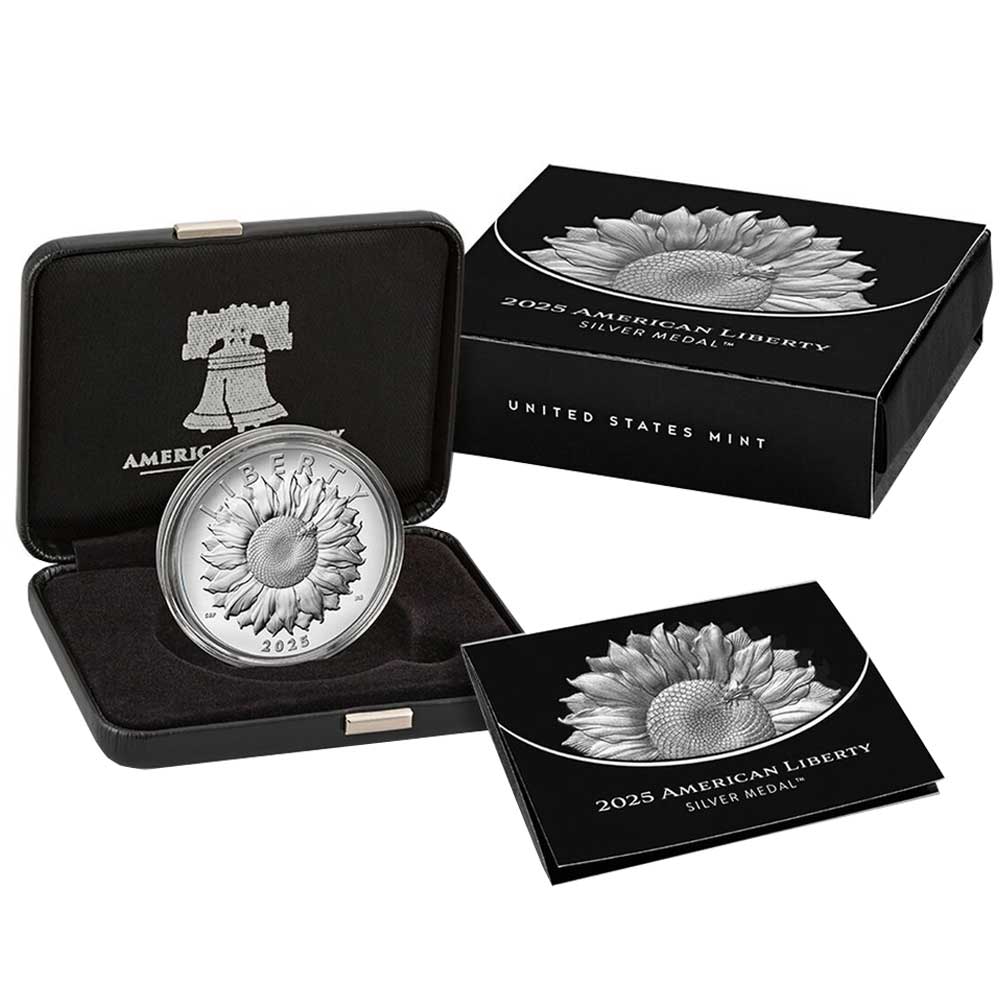 2025-P Proof American Liberty 1 oz Silver Medal Box, OGP & COA - Pinehurst  Coins