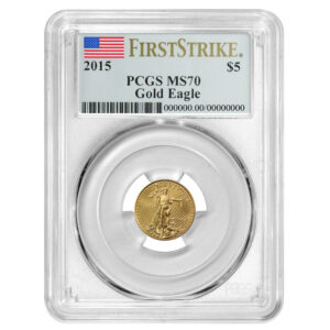 2015 $5 American Gold Eagle PCGS MS70 FS Label