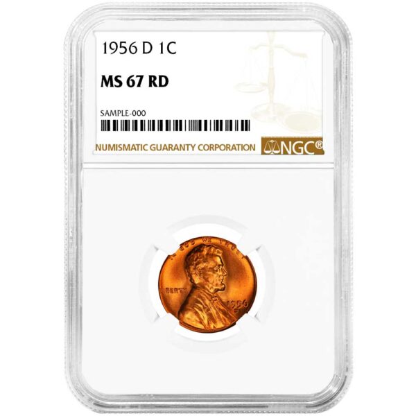 1956-D Lincoln Wheat Cent NGC MS67RD - Pinehurst Coins
