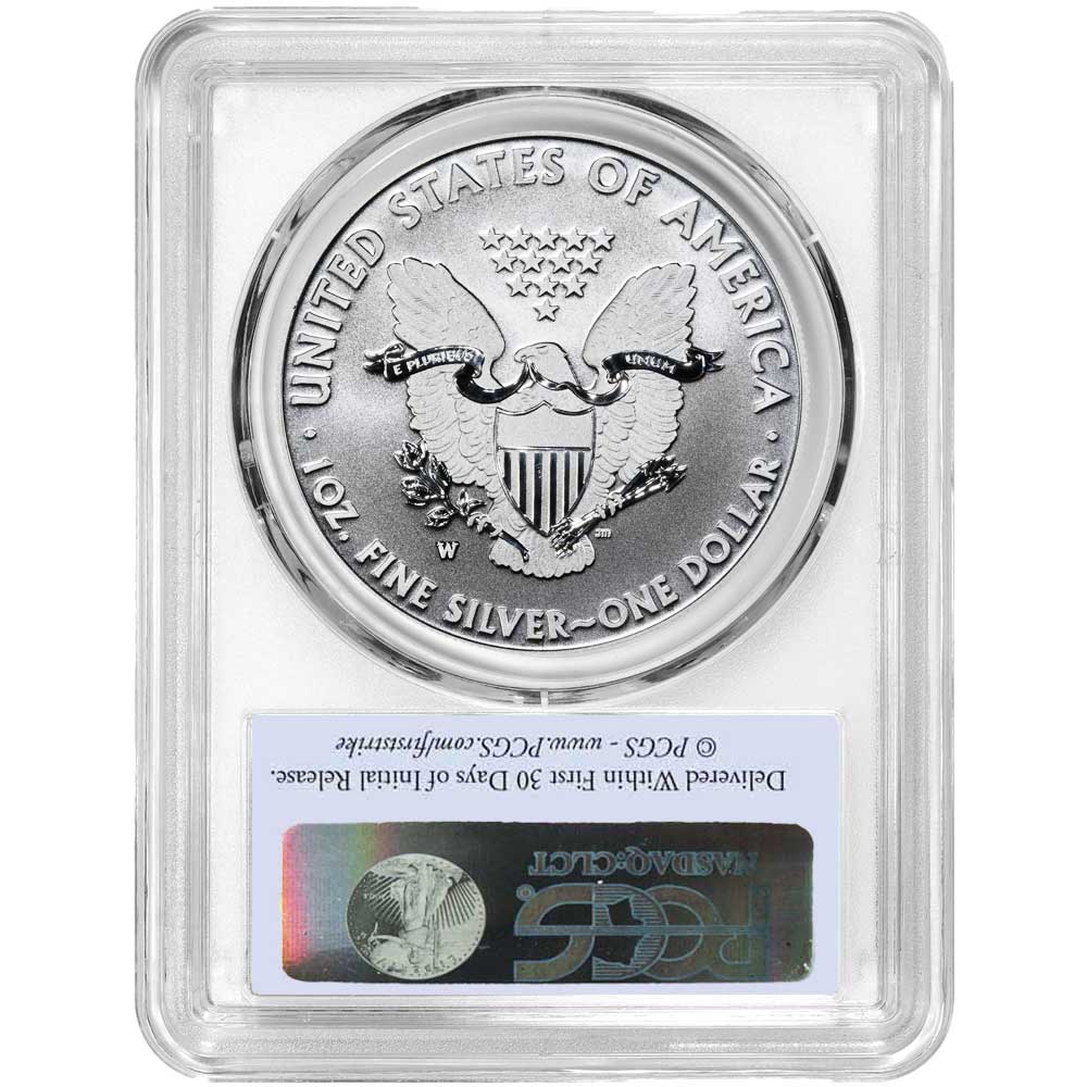 2013-W Enhanced $1 American Silver Eagle PCGS MS70 FS Flag Label