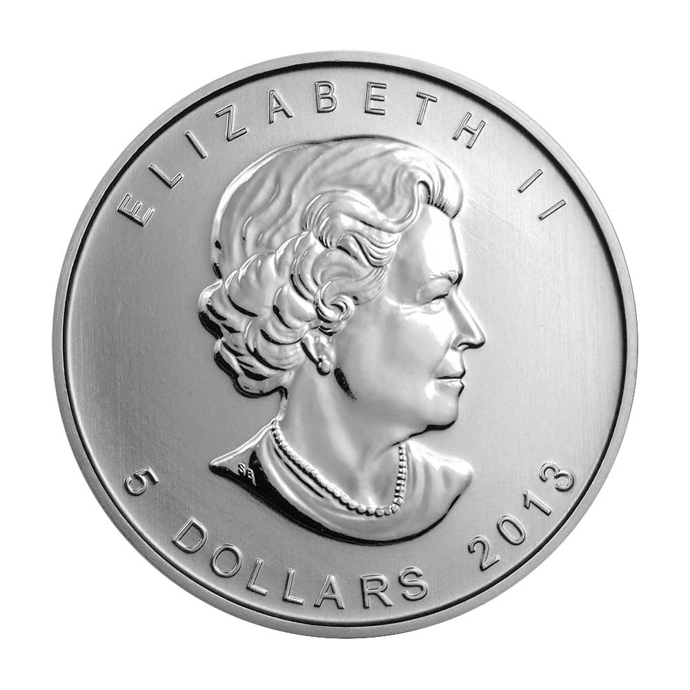 2013 $5 Silver Canadian Maple Leaf 1 oz BU - Pinehurst Coins
