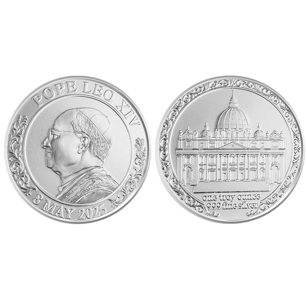 2025 1 Troy oz Pope Leo XIV Commemorative .999 Fine Silver Round