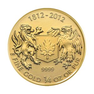2012 $10 Canada War of 1812 1/4 oz. Gold Coin