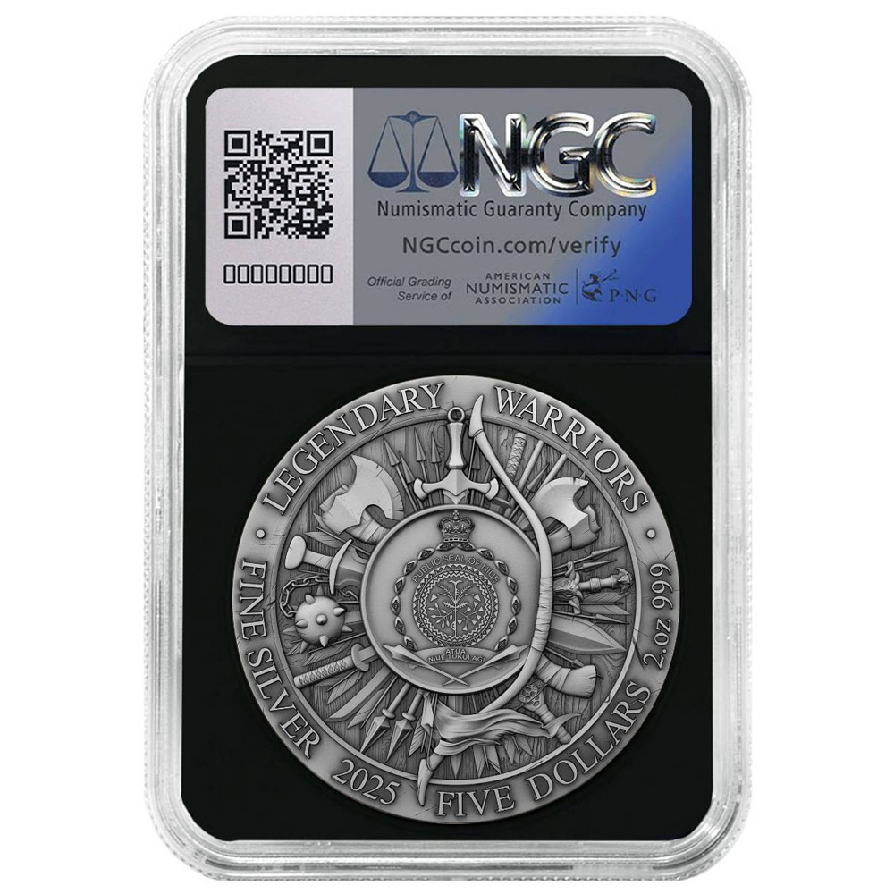 2025 Leonidas 2 oz High Relief Silver Antiqued & Gold Gilded NGCX