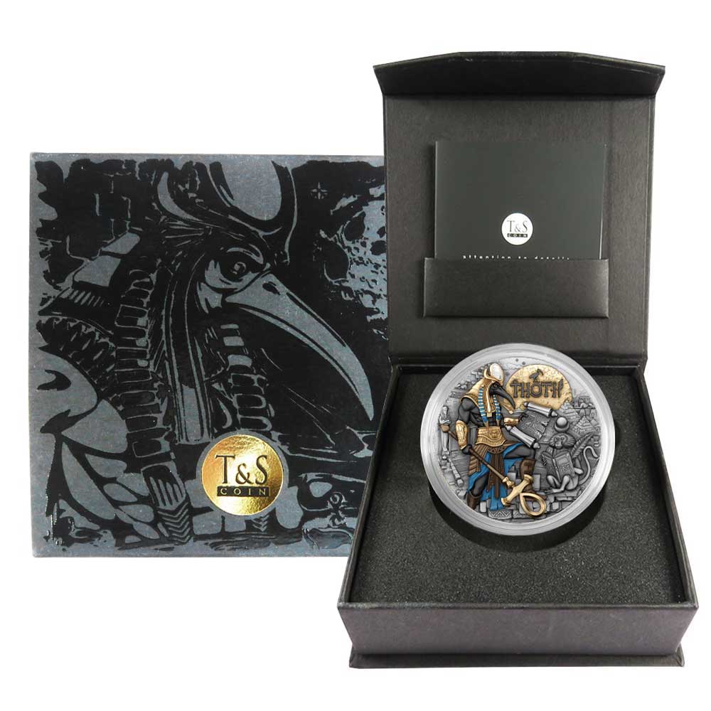 2025 Thoth 2 oz Antiqued Silver Coin By T&S Coin Mintage of 500