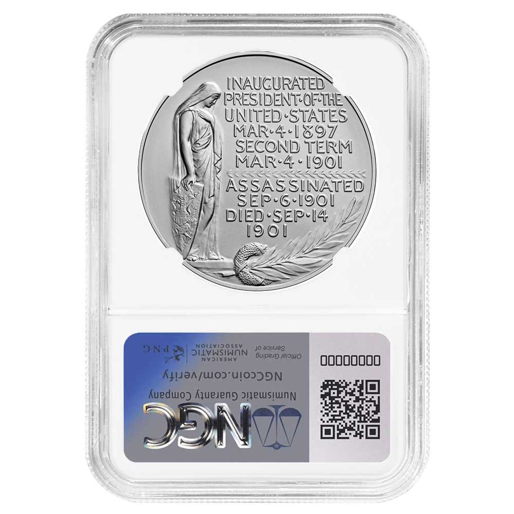 2025 William McKinley Silver Presidential Medal 1 oz NGC MS70 ER