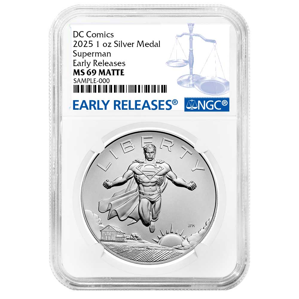 2025 Superman DC Comics 1 oz Silver Medal - Pinehurst Coins