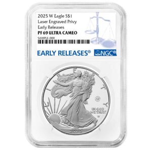 2025-W Proof $1 American Silver Eagle Laser Beam Privy