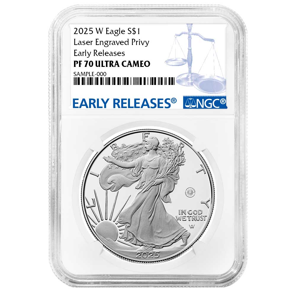 2025-W Proof $1 American Silver Eagle Laser Beam Privy