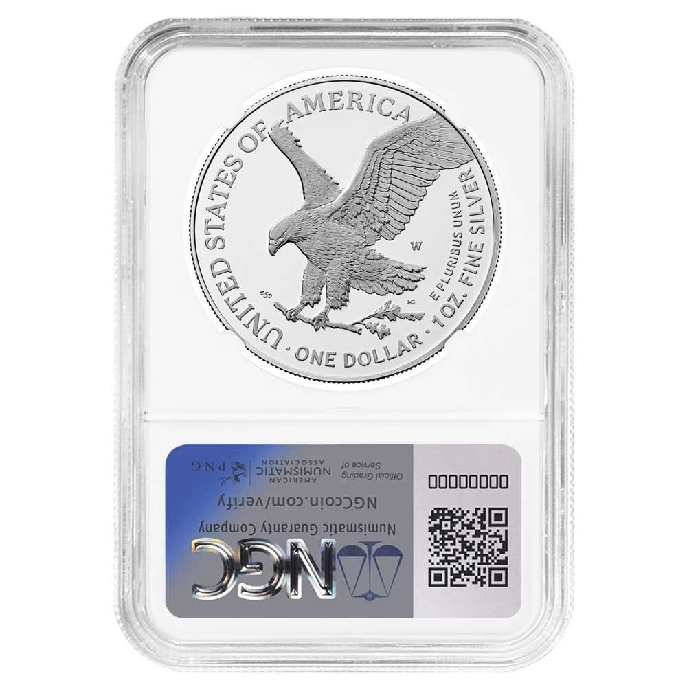 2025-W Proof $1 American Silver Eagle Laser Beam Privy - Pinehurst