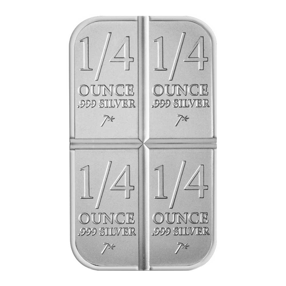 1 Troy oz Divisible .999 Fine Silver Bar Sealed (1/4 oz x 4)
