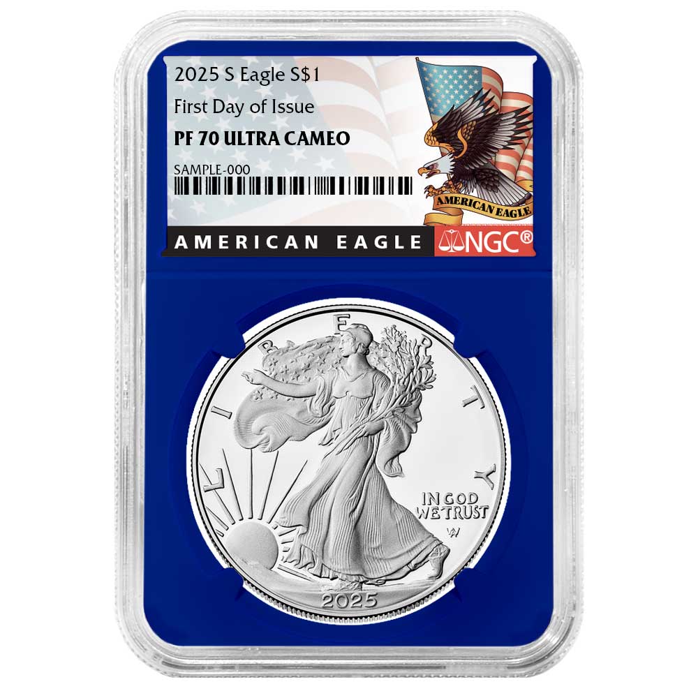 2025-S Proof $1 American Silver Eagle NGC PF70UC FDI Black Label