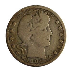 1901-O 25c Silver Barber Quarter VG
