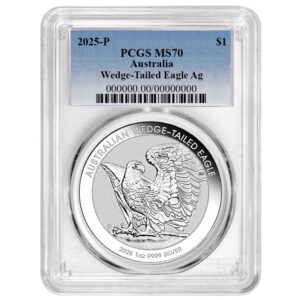 2025 $1 Australian Silver Wedge Tailed Eagle PCGS MS70 Blue Label