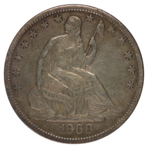 1868-S Seated Half Dollar Better Date 50c XF Details Scratched
