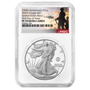 2025-S Proof $1 American Silver Eagle Navy Privy