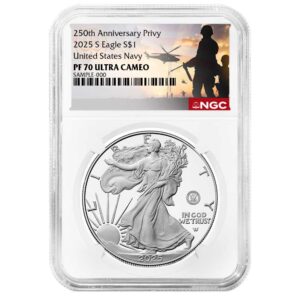 2025-S Proof $1 American Silver Eagle Navy Privy